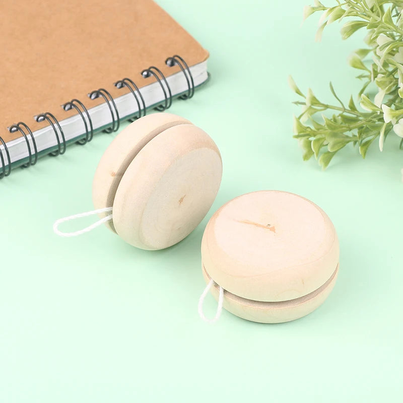 Wooden Yoyo Toy, Color Mini Round DIY Baby Yoyo Ball, Kids Gift