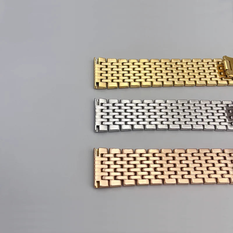Watchband Stainless steel Bracelets 12mm 14mm 16mm 18mm 20mm 22mm Quartz Wristwatch  fold buckle watch strap accessories 6029#