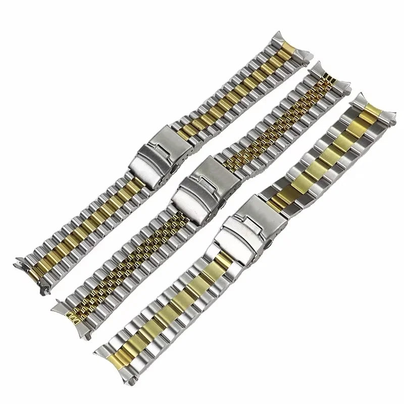 3 Styles 22mm Diving Steel Metal Strap For Duro Mdv107-1A MDV106-1A Watch Wristband Bracelet Watchband Replacement Parts