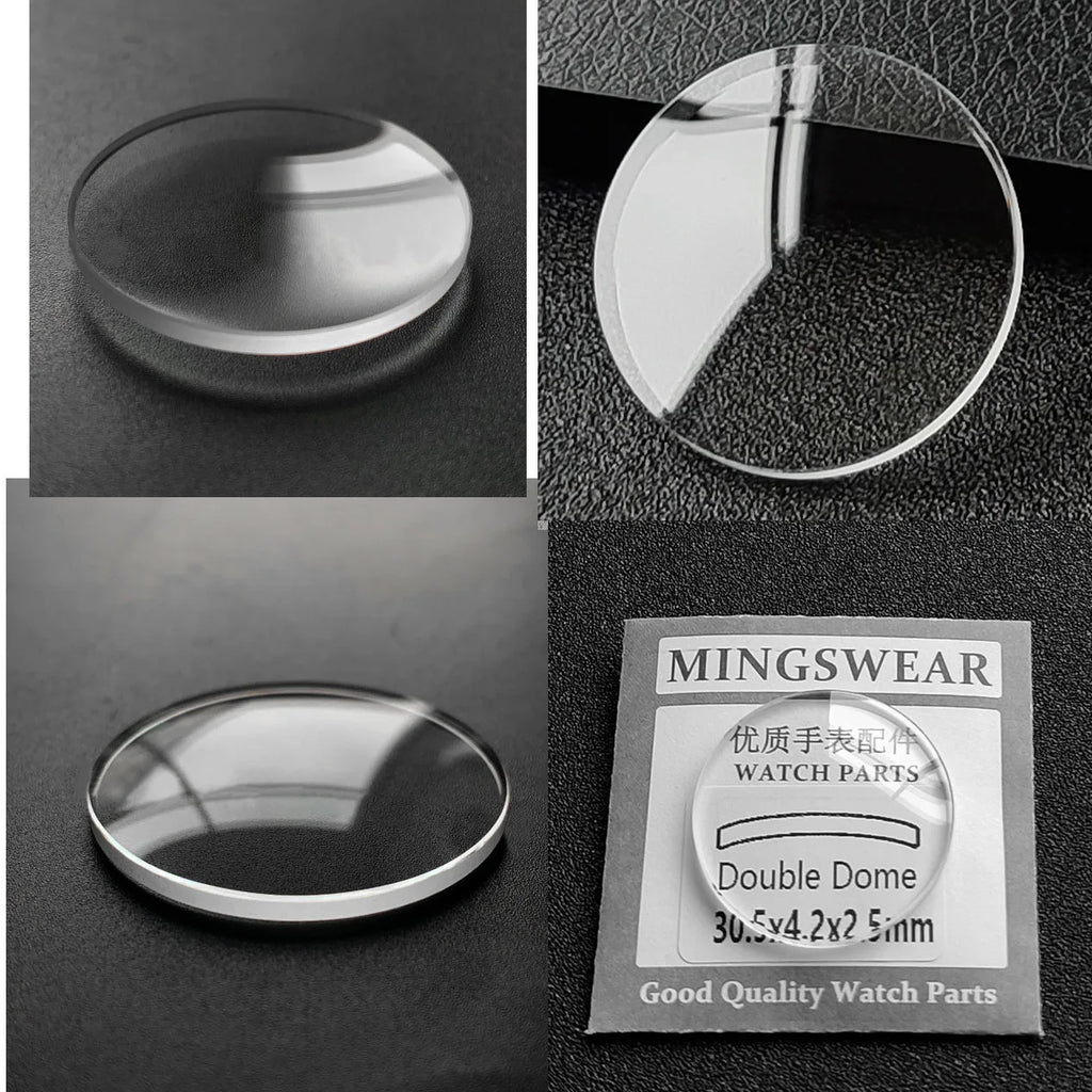Double Dome 2.5mm Round Mineral Watch Crystal 30mm to 38.5mm Quartz Mechanical Replacement Watch Glass Lens Watch Repair Tools