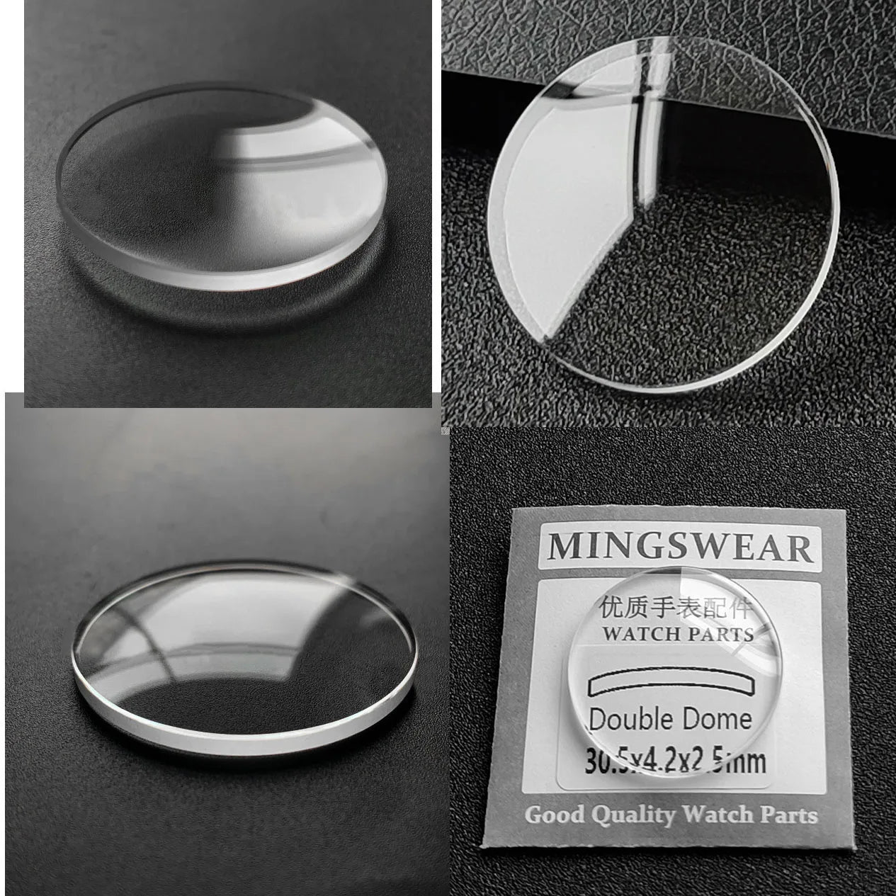 Double Dome 2.5mm Round Mineral Watch Crystal 30mm to 38.5mm Quartz Mechanical Replacement Watch Glass Lens Watch Repair Tools