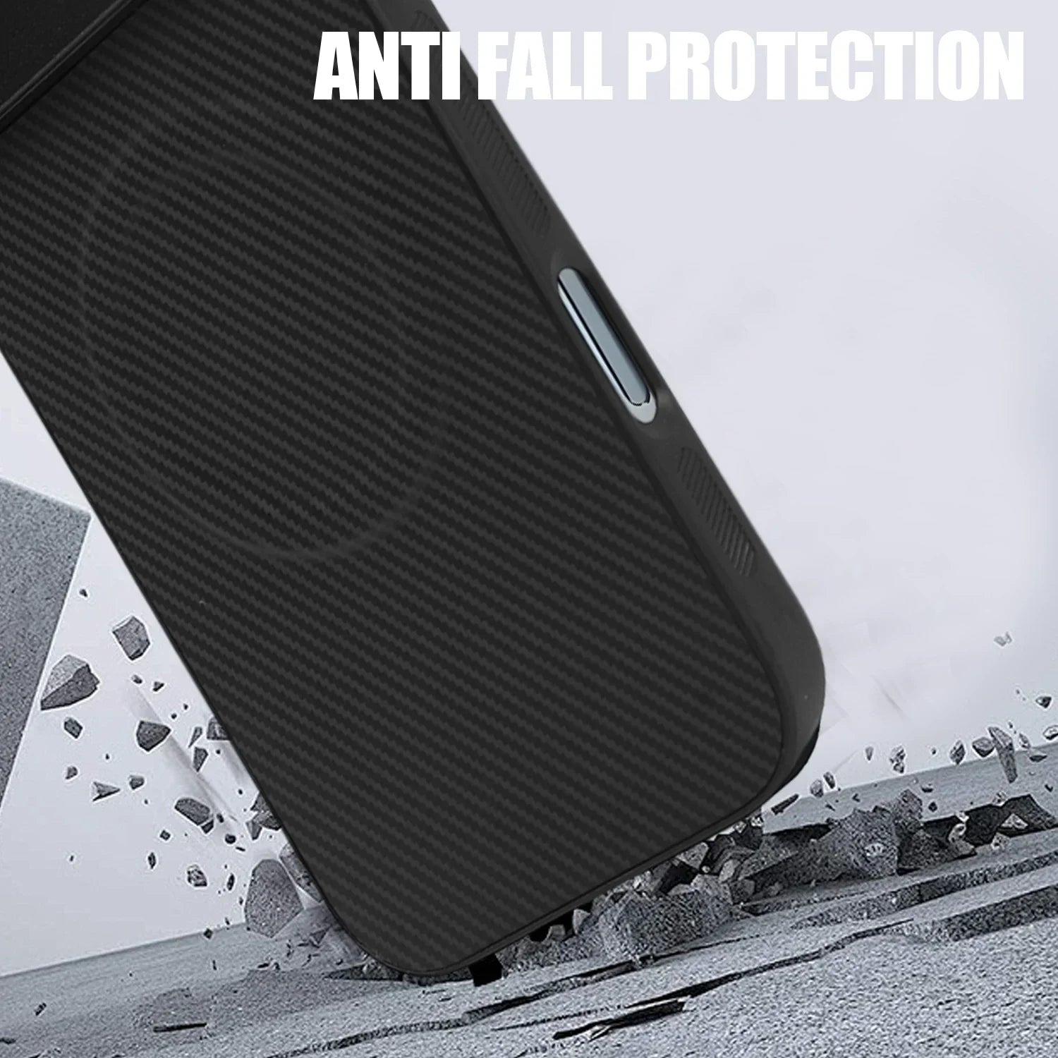Magnetic Carbon Fiber Phone Case For iPhone 17 Pro Max 17Pro 17Air Cases For Magsafe Wireless Charge Protective Shell Back Cover