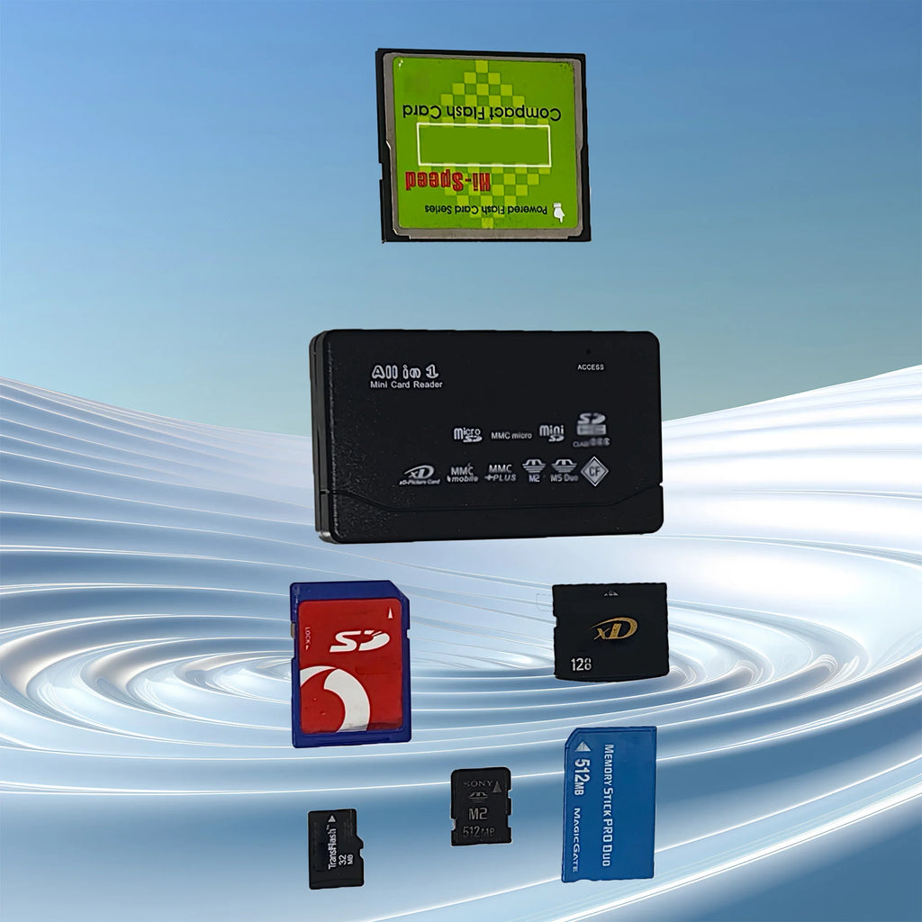 Lecteur de carte mémoire tout-en-un lecteur de carte externe USB SD/TF/M2/MS/XD/CF lecteur pour PC appareil phot