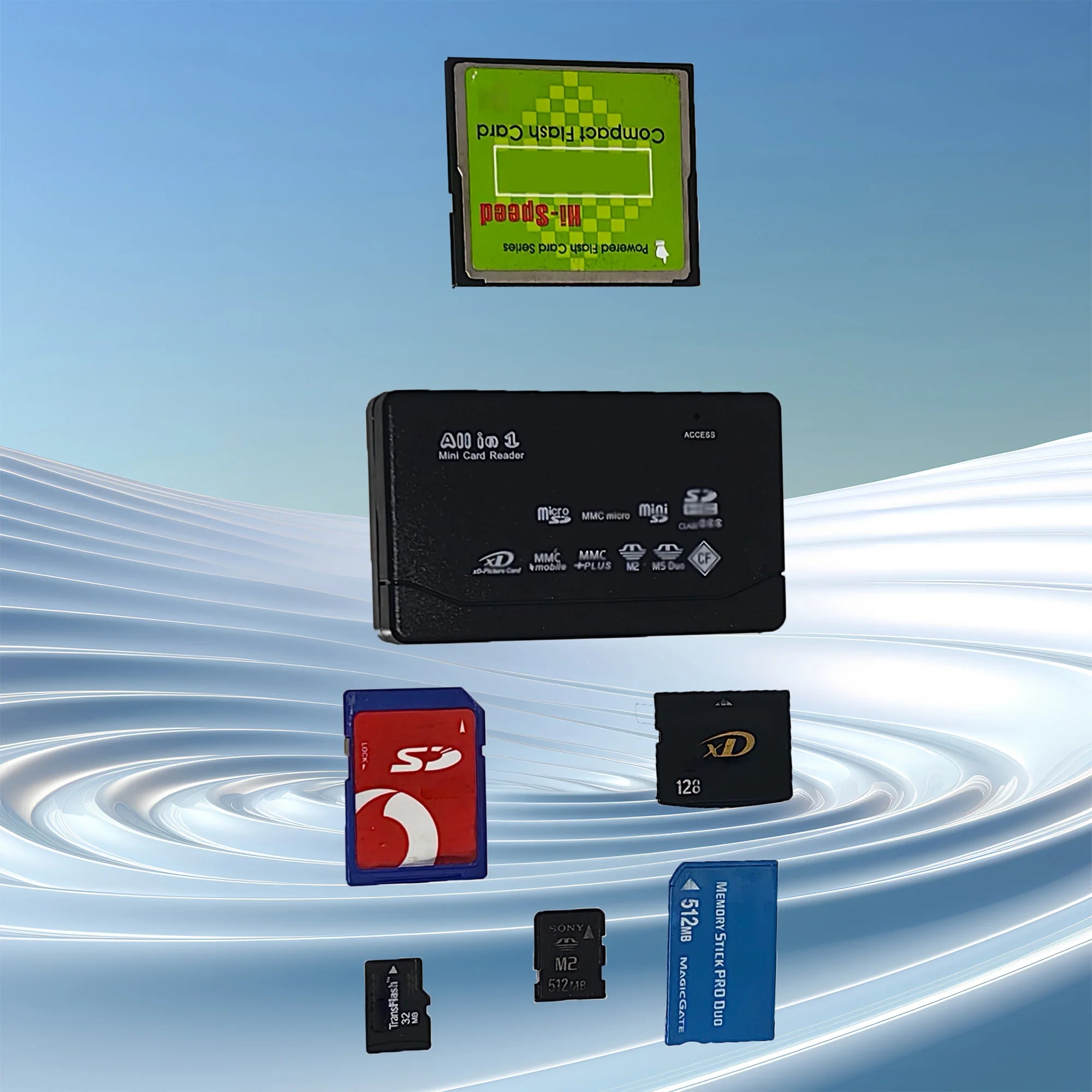 Lecteur de carte mémoire tout-en-un lecteur de carte externe USB SD/TF/M2/MS/XD/CF lecteur pour PC appareil phot