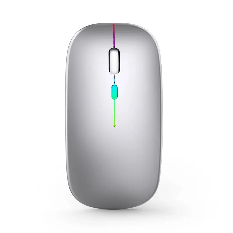 Rechargeable Wireless Mouse Bluetooth-compatible 2.4GHz Dual Modes Computer Mice with Nano Receiver for PC Laptop Macbook