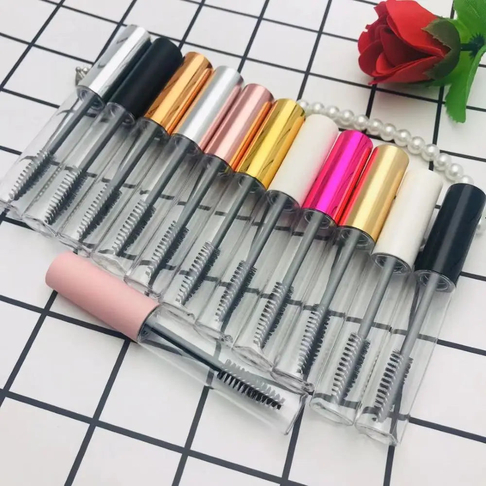 10/30/50/100pcs 10ml Empty Mascara Tubes DIY Lipgloss Containers  Eyeliner Bottle Lipstick Cosmetic Packaging Cans Wholesale