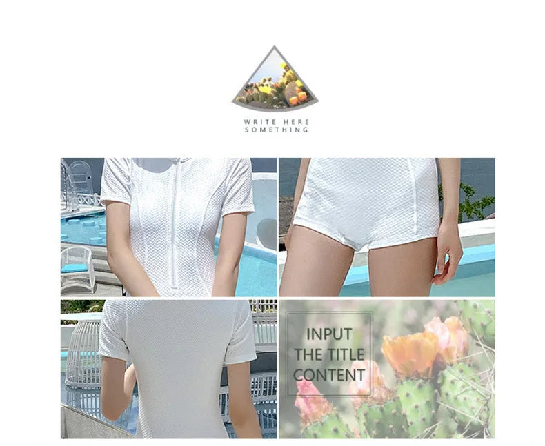 Vacation Surfing Conservative Sun Protection One-piece Swimsuit Women Covering The Belly To Show Off Weight Internet Celebrity