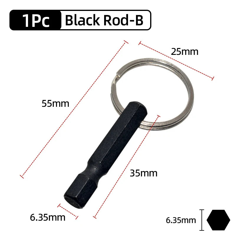 Screwdriver Bit Holder 1/4 Inch Hex Shank Extension Bar Quick Change Aluminum Alloy Keychains Drill Screw Adapter Hand Tools