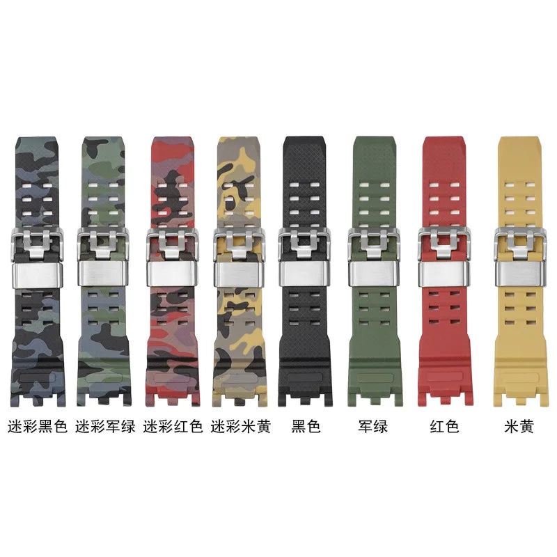 Camouflage Strap for Casio G-SHOCK GWG-2000 GWG-2040 Replacement Resin Rubber Men Army Sport Watch Bracelet Band Accessories