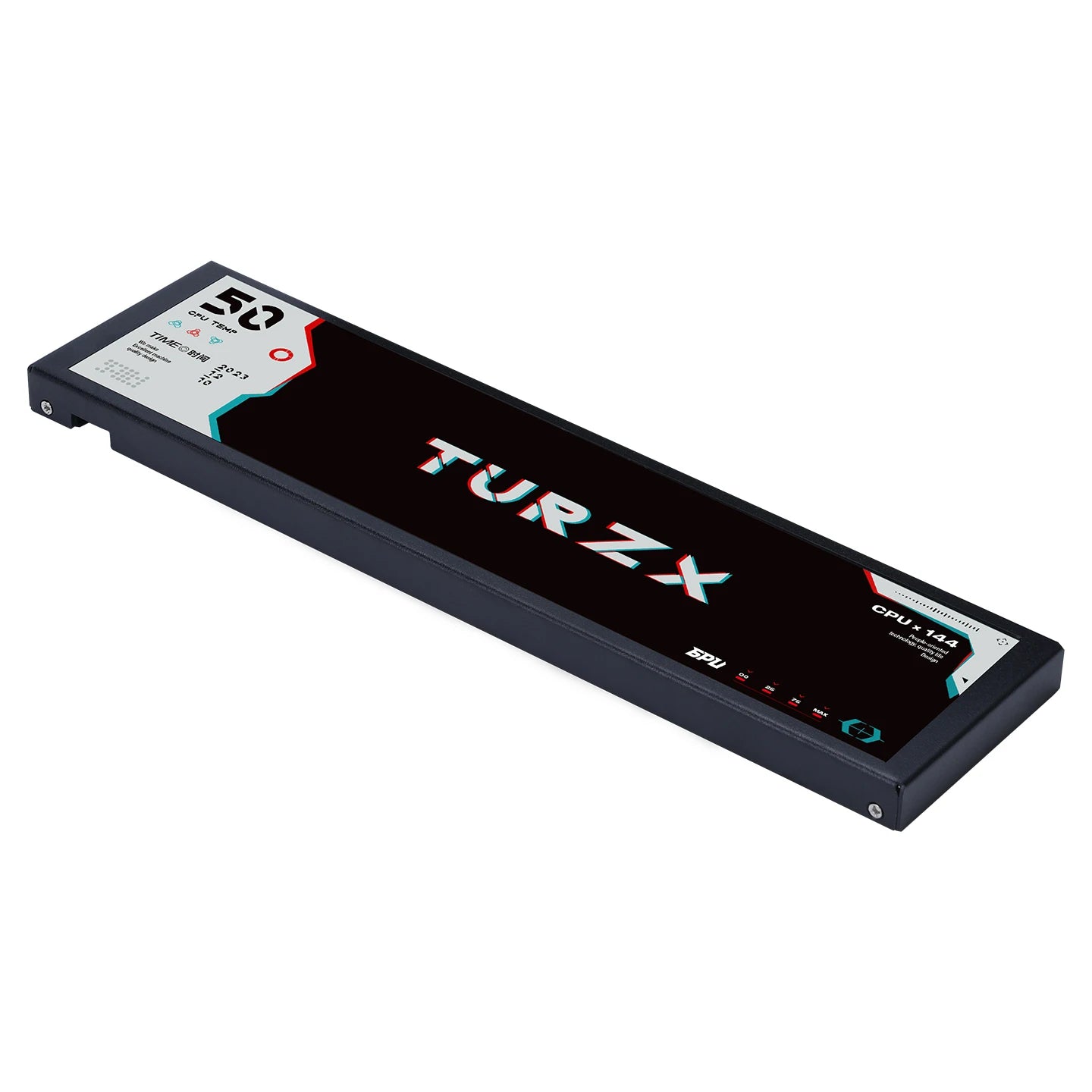 TURZX 9.2 Inch Type-C Chassis Secondary Screen 1920*462 IPS Display CPU GPU RAM HDD Weather Monitor LCD No AIDA64 USD Display