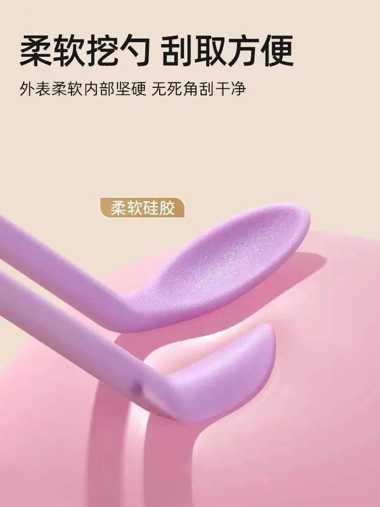 1/3pcs Double-Head Cosmetic Spatula Lengthened Silicone Scraper Jam Deep Bottle Scraper Mini Spatula Set Makeup Beauty Tool Kit