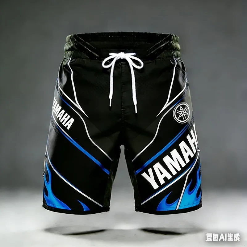2026 Summer New Yamaha Trend Fashion Sports Outdoor Fitness Shorts  Men Women Large Casual Motorcycle Riding Shorts