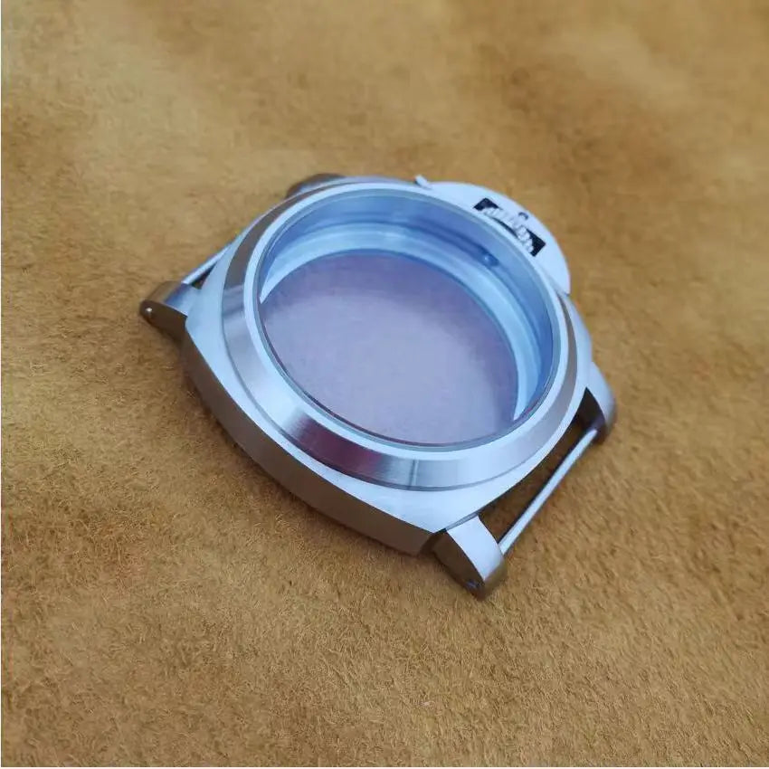 44mm 316L Stainless Steel Mineral Glass Or Sapphire Crystal Fit for ETA 6497/6498 ST3600 ST321 Movement steel color Case parts