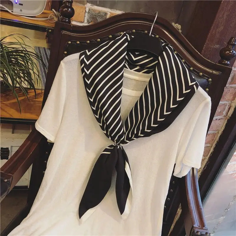 2026 new 90cm new striped women's professional square headscarf travel sunscreen scarf unique and chic accessories