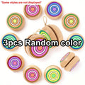 3PCS Handcrafted Wooden Yoyo - Circular Exercise Toy with DIY Paintable Surface, Perfect for Party Games, Adult Hobby ZSY