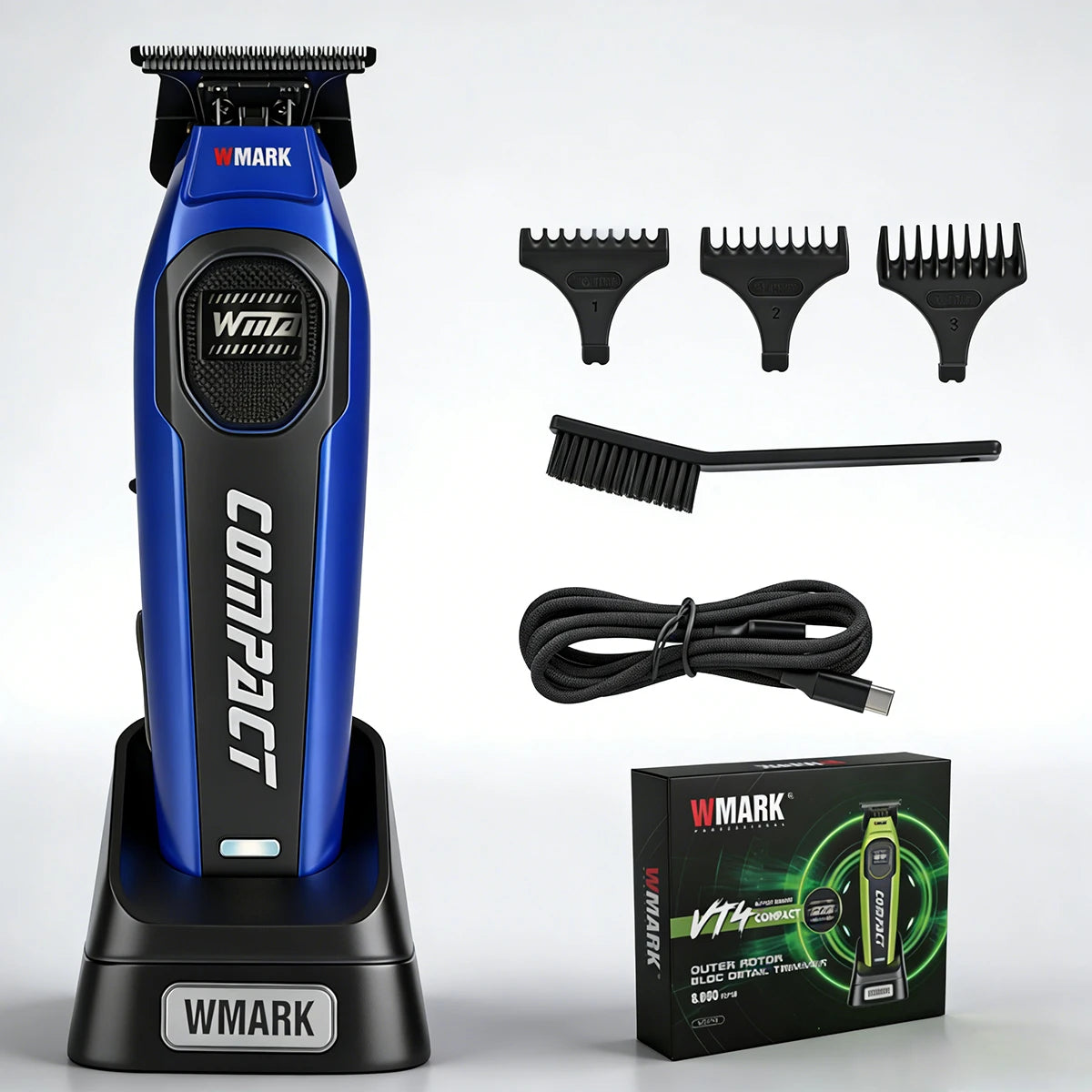 High Speed 10000RPM WMARK NG-X1  Professional Hair Clipper with Charge Base Hair Trimmer For Man Barber Haircut Machines 9V