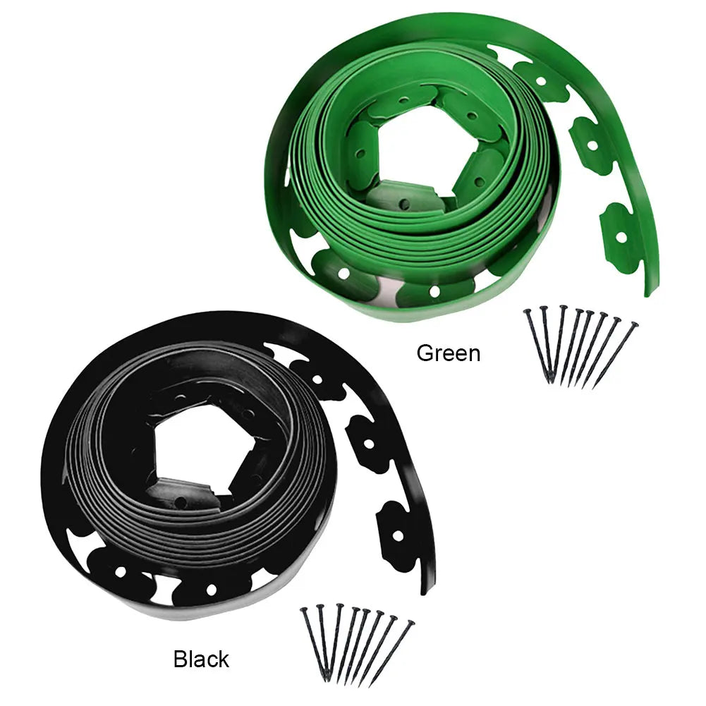 5/10M Fixed Garden Barrier Lawn Grass Plastic Edging Border Landscape Edging Garden Edge Kit With Anchoring Spikes Easy Install