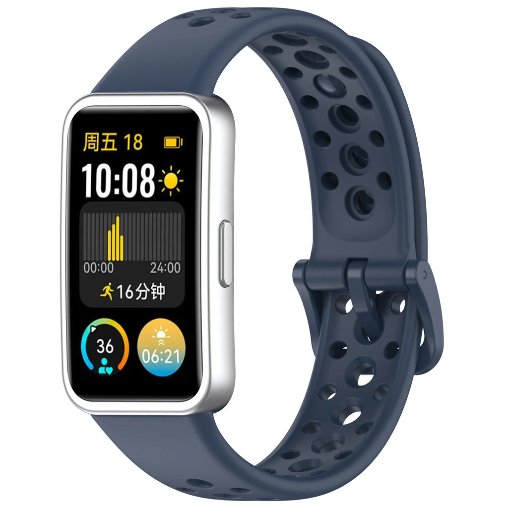 Silicone Straps For Huawei Band 10 9 8 Strap Accessories Replacement Sport Breathable Bracelet Correa Huawei Bands 10 9 8/8NFC