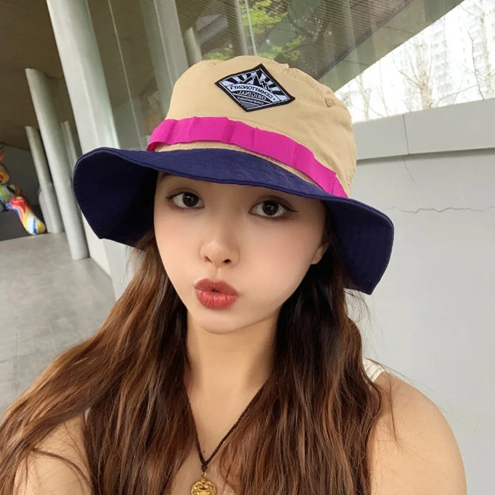 Leisure Vacation Quick-drying Fisherman Hat Visor Sunscreen Bucket Hat Waterproof Anti-UV Packable Hat Summer
