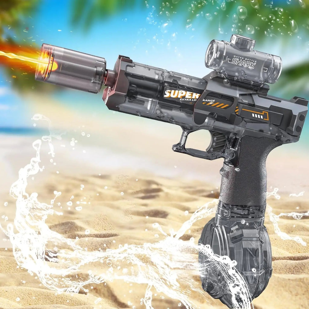 Summer Outdoor Fully Automatic Electric Water Gun Toy With Lights, Boys Beach Pool Battle Shooting Gun Toy Gift