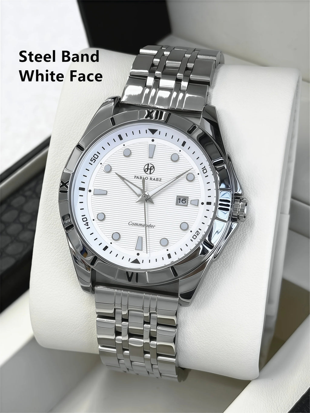 PABLO RAEZ Luxury Watch Business 50 ATM Waterproof Male Clock Luminous Date Stainless Steel Square Quartz Men Watches