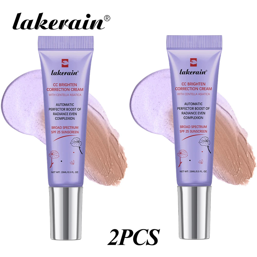 3Colors CC Cream Liquid-Based Full Coverage Cream Waterproof Long-Lasting Correct Redness Foundation erborian Korean Cosmetics