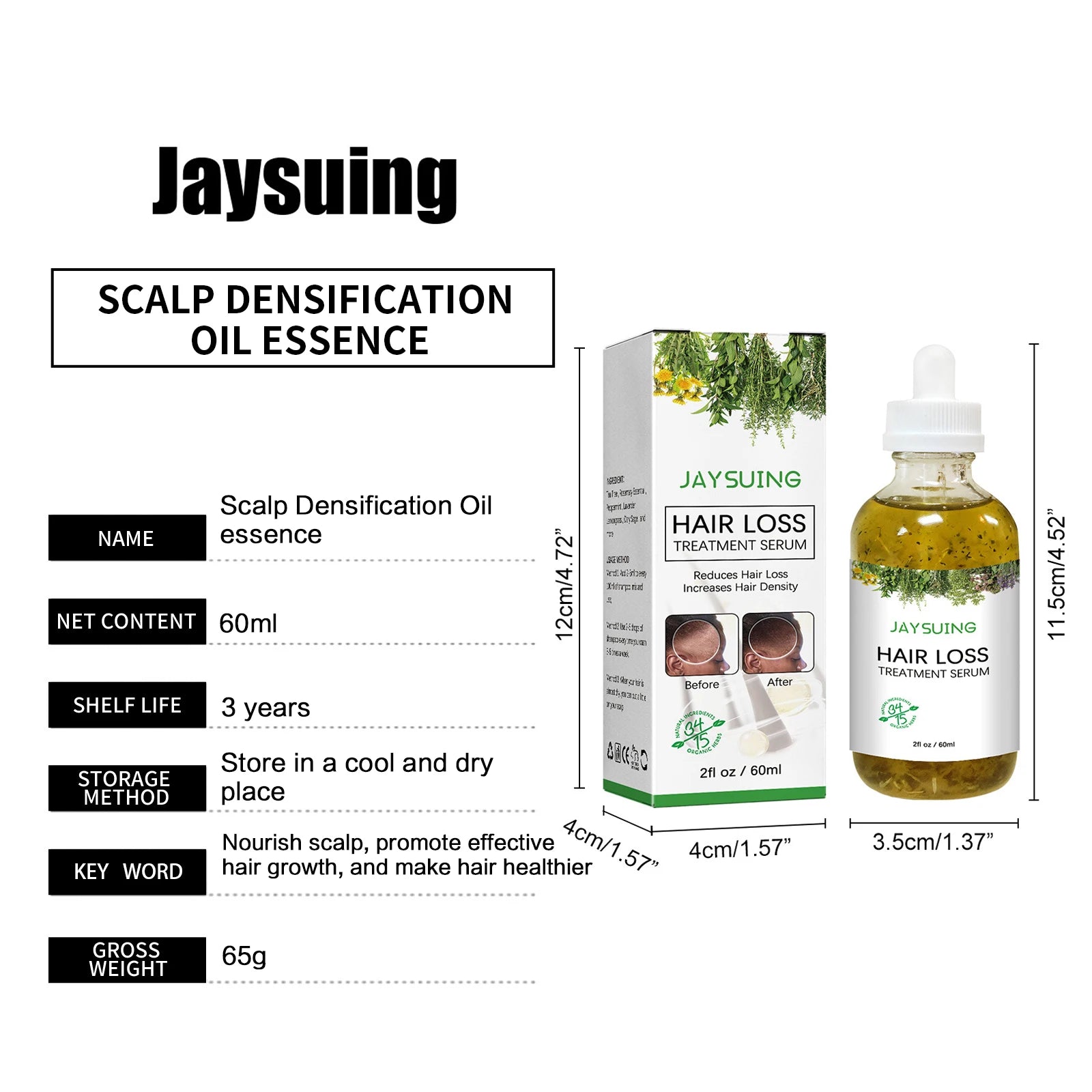 Hair Loss Treatment Shampoo Anti-itch Anti Dandruff Oil Control Hair Growth Serum Oil Scalp Root Thicker Fast Regrowth Essence