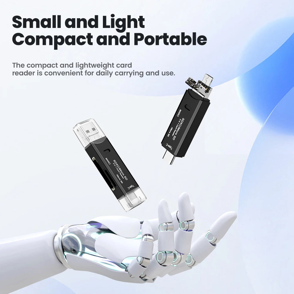 Olaf 5 In 1 Card Reader Otg Type C Micro Sd Card Reader Flash Drive Smart Memory Card Reader Usb 2.0 Tf Cf Cardreader Adapter
