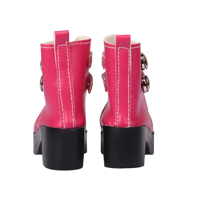 Toy Accessories 7cm Doll Shoes toys Fashion Double Breasted Leather Boots Rubber Girl Doll Shoes Accessory for Kids