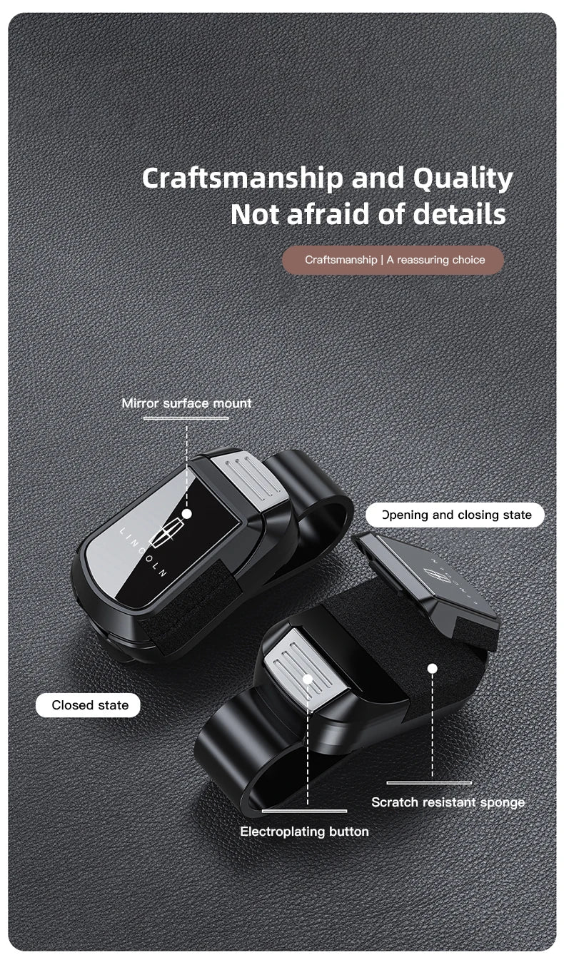 Car Sun Visor Glasses Clip Mirror Style Sunglasses Holder For Lincoln Continental MKZ Town-car Aviator Navigator MKX Car Gadgets