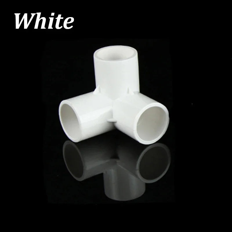 5PCS 20/25/32/40/50mm 3 Ways PVC Water Pipe Connector Fittings Garden Irrigation Home Aquarium Water Tube Fittings Joint Adapter