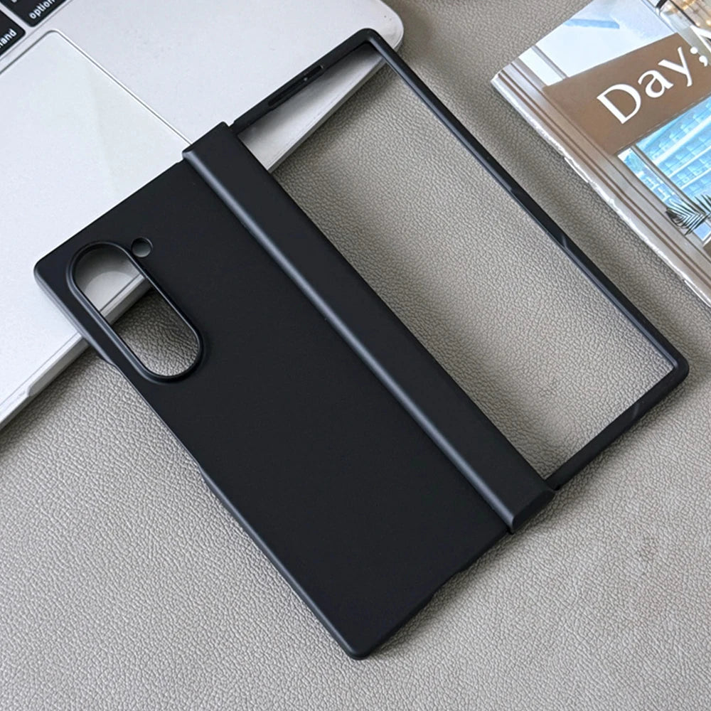 Luxury Matte Phone Case for Samsung Z Fold 6 5 4 3 5G Fold6 Fold5 Fold4 Fold3 Hinge Shockproof Protective Macaron Color PC Cover