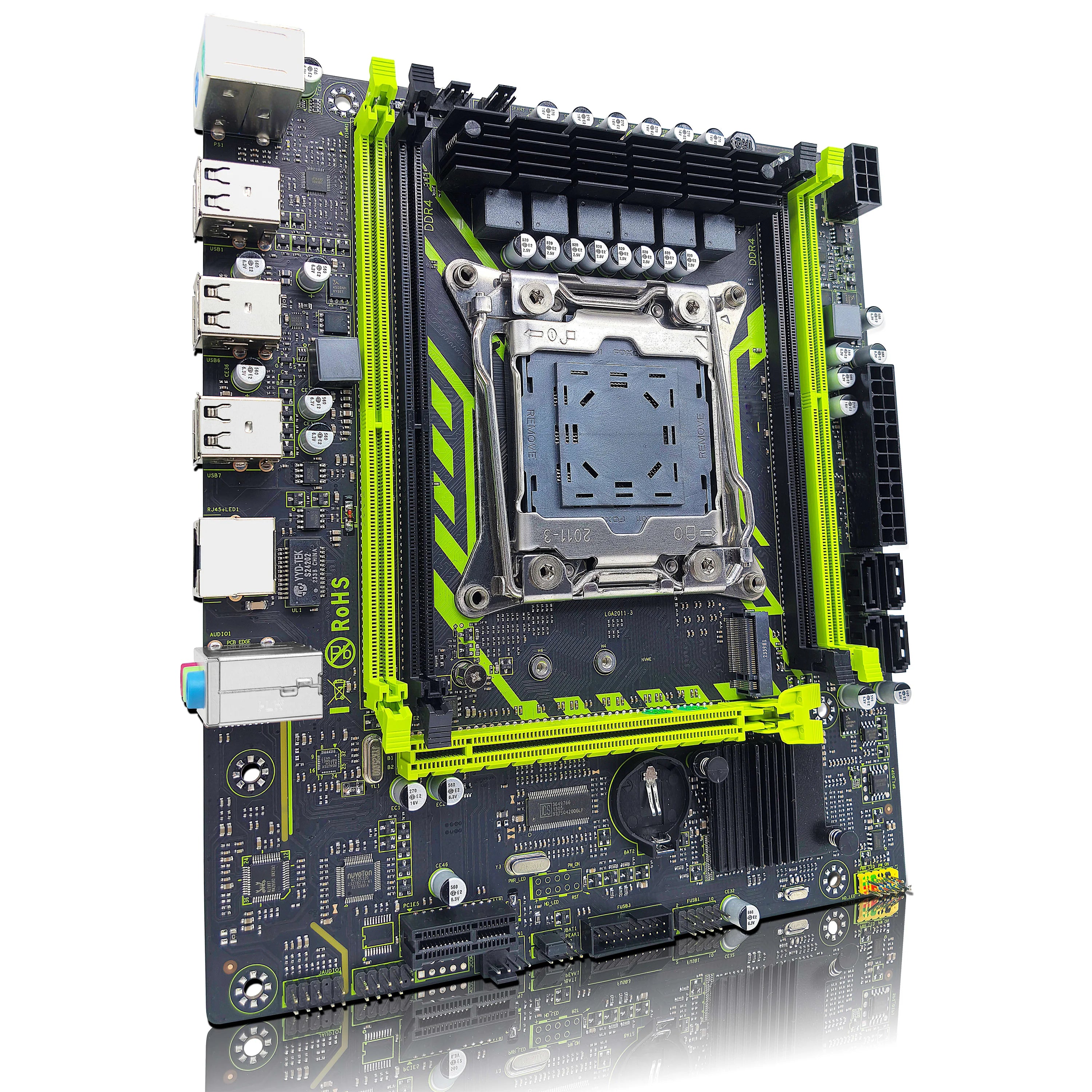 ZSUS X99-8D4 Motherboard Set Kit With LGA2011-3 Xeon E5 2650 V3 CPU DDR4 16GB (1*16GB) 2133MHZ RAM Memory NVME M.2 SATA