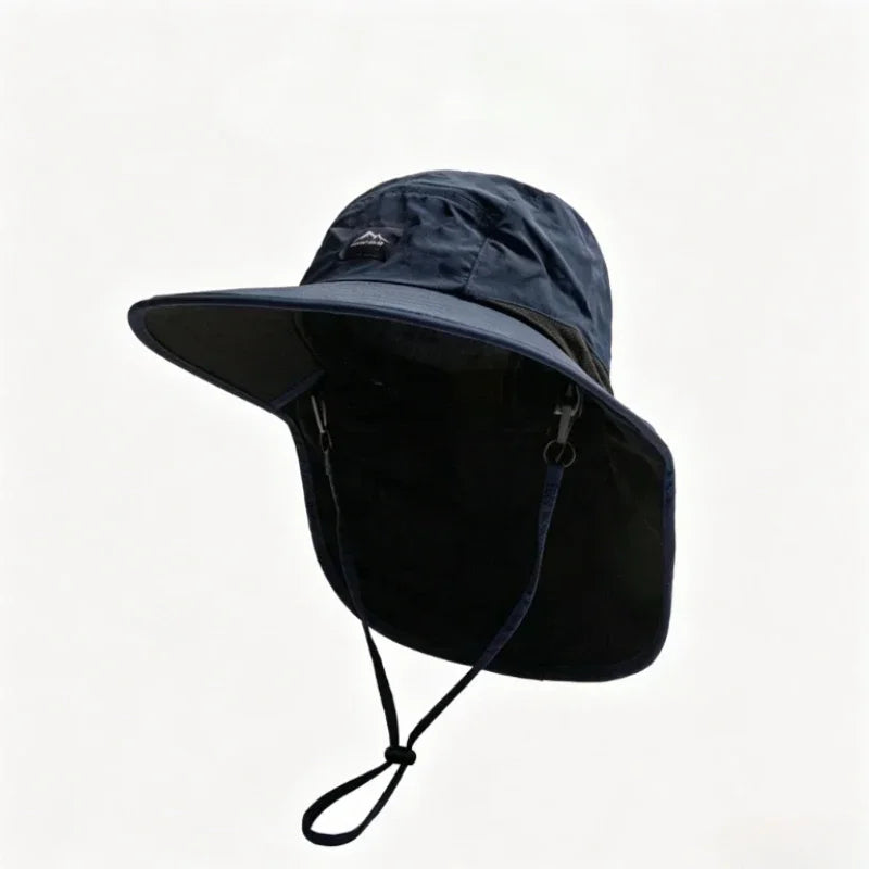 Caps Summer Wide Brim Bucket Neck Protection Unisex Quick-drying Panama Sunscreen Visor Hats for Fishing Hiking Outdoor