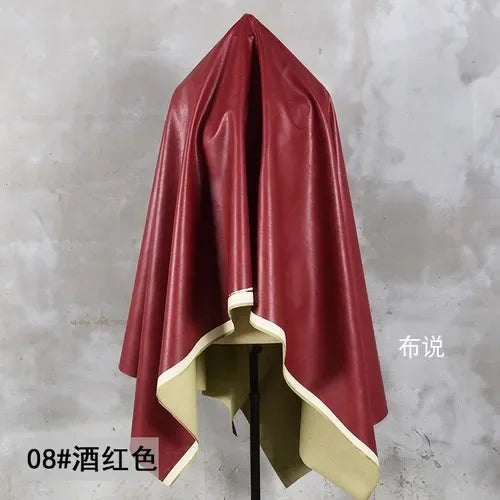 PU Soft Leather Fabric Artificial Leather Waterproof Micro Elastic Clothing Bag Designer Cloth Apparel Diy Sewing
