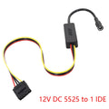 DC 5525 To Hard Disk Cable DC 12V to SATA Hard Disk Cable Step-Down Voltage Regulator DC to SATA/IDE Adapter For NAS Server PC