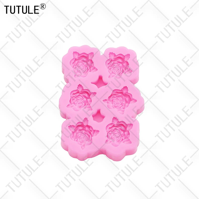 peony flower DIY resin phone case Clay mold 3D peony flower Resin Accessories Silicone Molds flower Chocolate  Fudge Cake Mold
