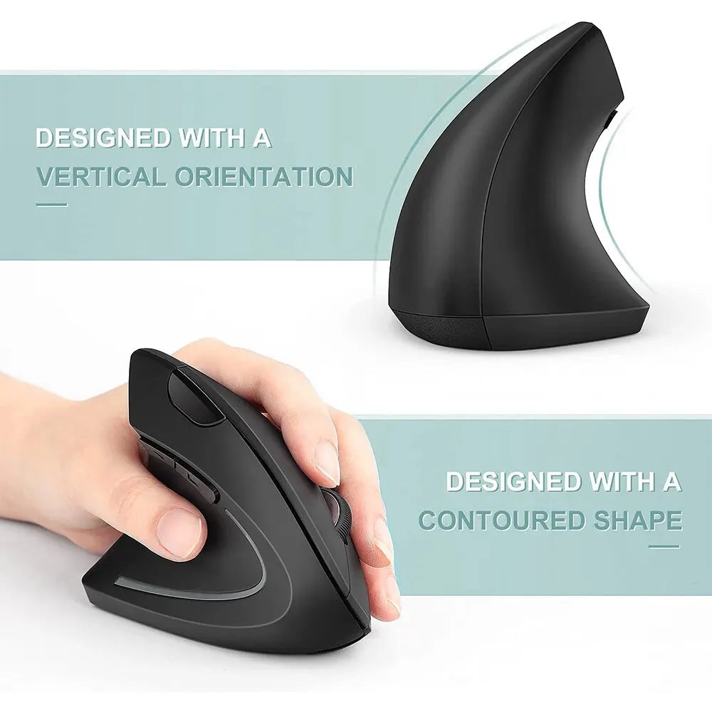 Vertical Ergonomic Gaming Mouse Wireless Rechargeable Gamer Mouse Kit Optical 2.4G Mouse For PC Laptop Computer Desktop USB Mice