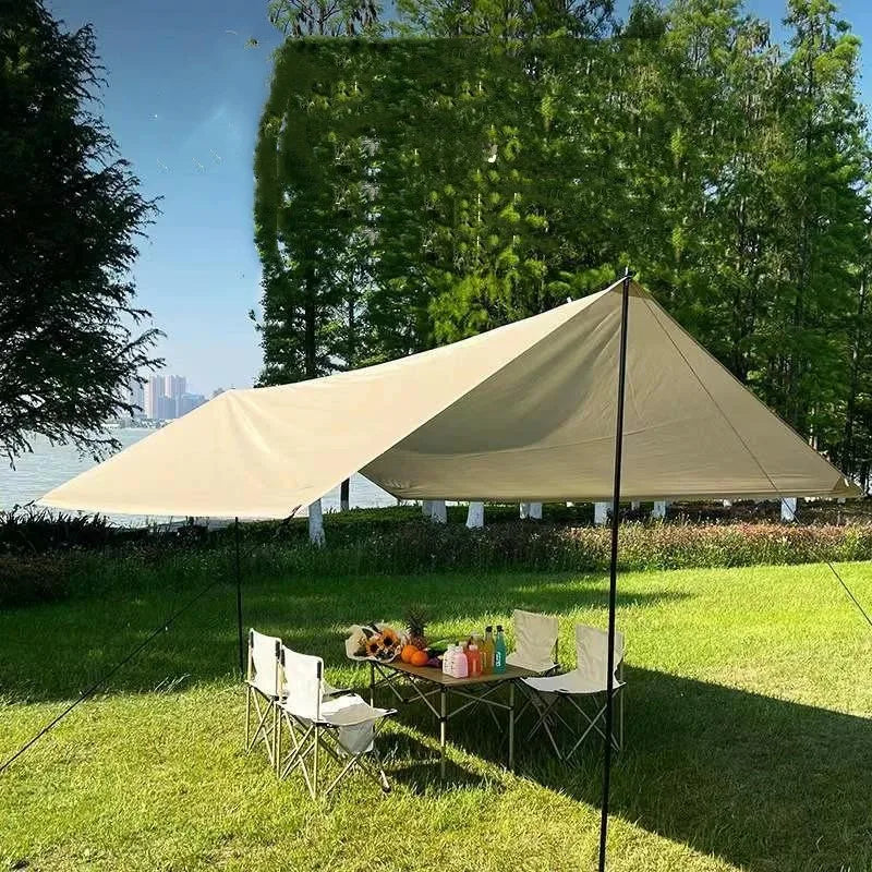 3x3 3x4 3x5m Camping Canopy Outdoor Sunscreen Awning Portable Waterproof Tarp Multifunctional Shelter
