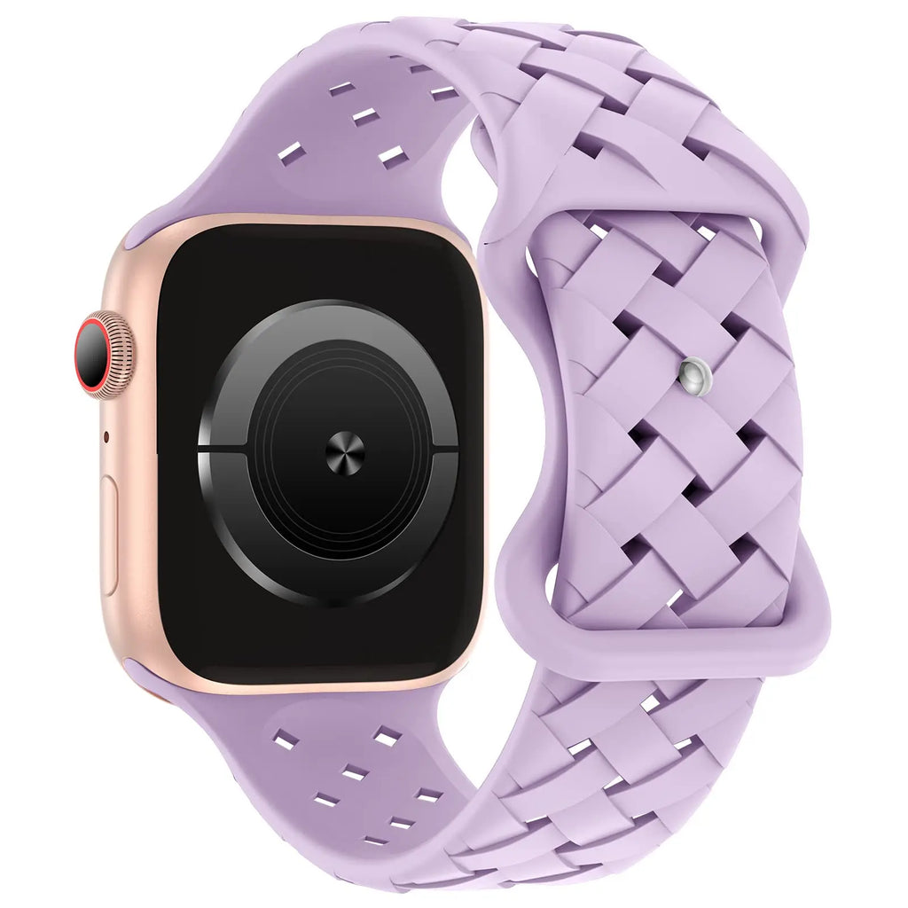 Woven Loop Silicone Strap for Apple Watch Band Ultra 49mm 44mm 40mm 45mm 42mm Sport Bracelet for IWatch Series 8 7 6 5 4 3 2 1