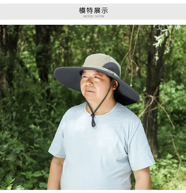 60-65cm Big Head Around The Hat Large Size Big Head Big Face Fat Large Sun Hat Male fisherman's Hat Sunscreen Cap