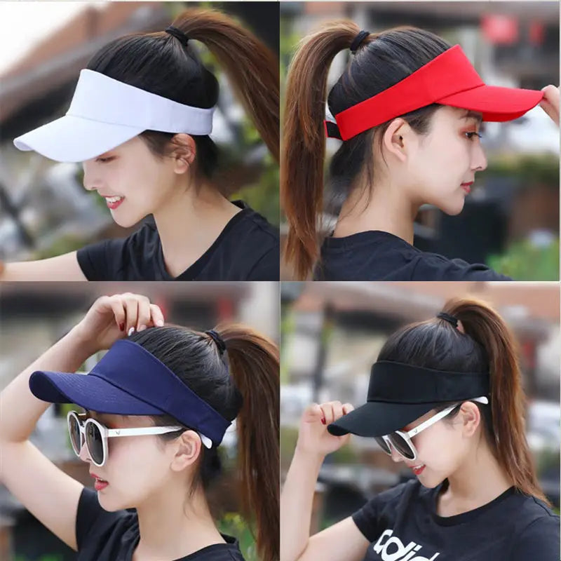 Summer Visors Denim Women Outdoor Sports Sun Baseball Cap Hat Golf Hiking Tennis Running Man Sunscreen Caps Autumn Red Wholesale
