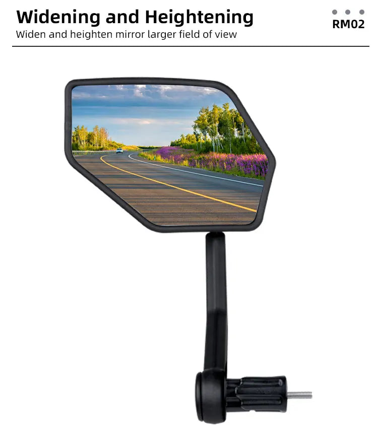 EASYDO Bicycle Mirror Universal WideRange 360° Adjustable Rearview Mirror Electric Scooter Convex Glass Durable Bike Accessories
