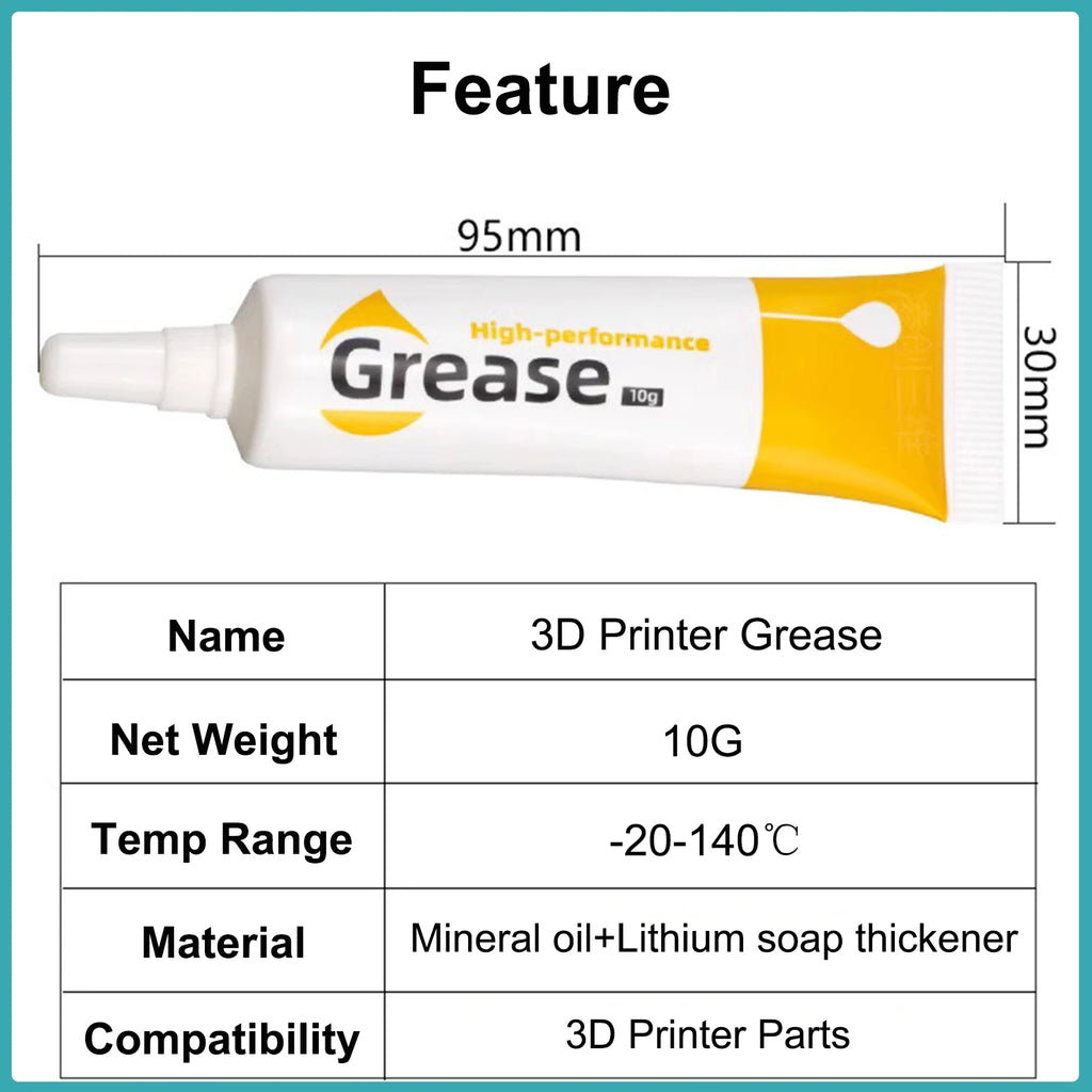3D Printer Gear Grease Lube For 3d Printer Pulley Bearing Reduce Noise Good Lubrication Effect Lubricating Oil 3D Printer Parts