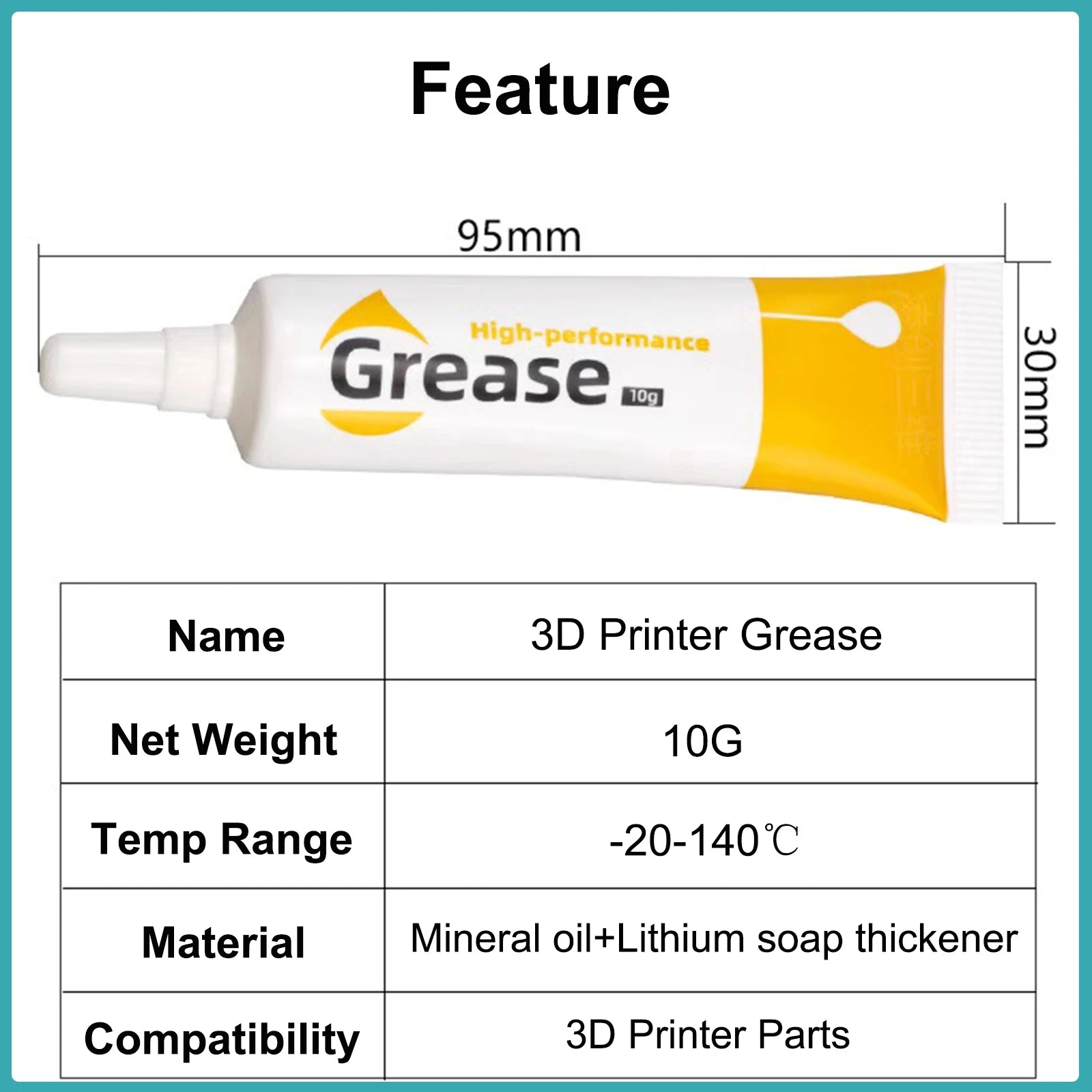 3D Printer Gear Grease Lube For 3d Printer Pulley Bearing Reduce Noise Good Lubrication Effect Lubricating Oil 3D Printer Parts