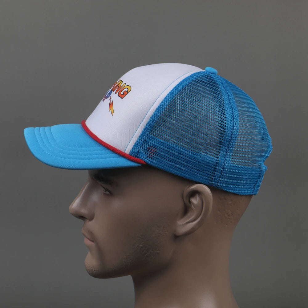 Anime Caps Season 4 Dustin Hat Baseball Cap Retro Mesh Trucker Thinking Cap Accessories