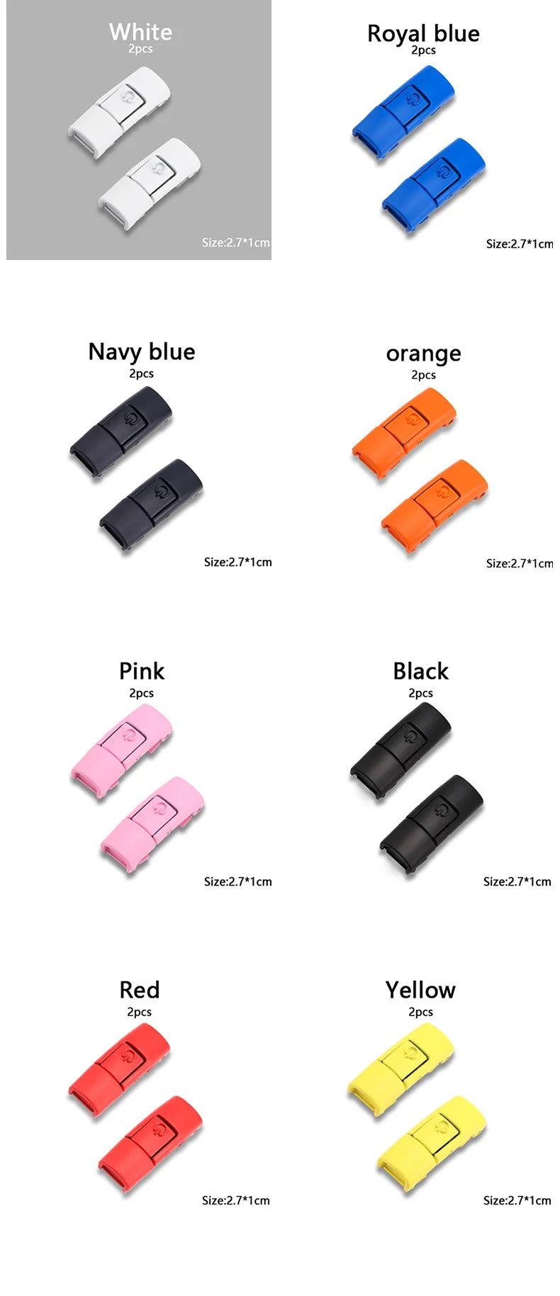 New Colorful Metal Shoelace Clip Press buckle Shoelaces Press Lock Shoes Accessories AF1 Sneakers Kits Metal Laces Tip
