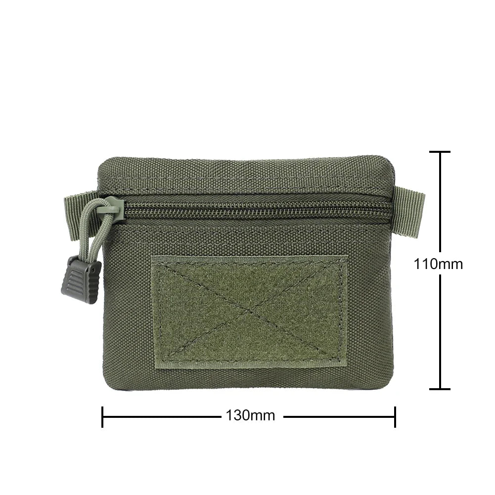 Outdoor Camping EDC Molle Wallet Waterproof Portable Travel Zipper Waist Pouch for Camping Hiking Hunting EDC Pouch