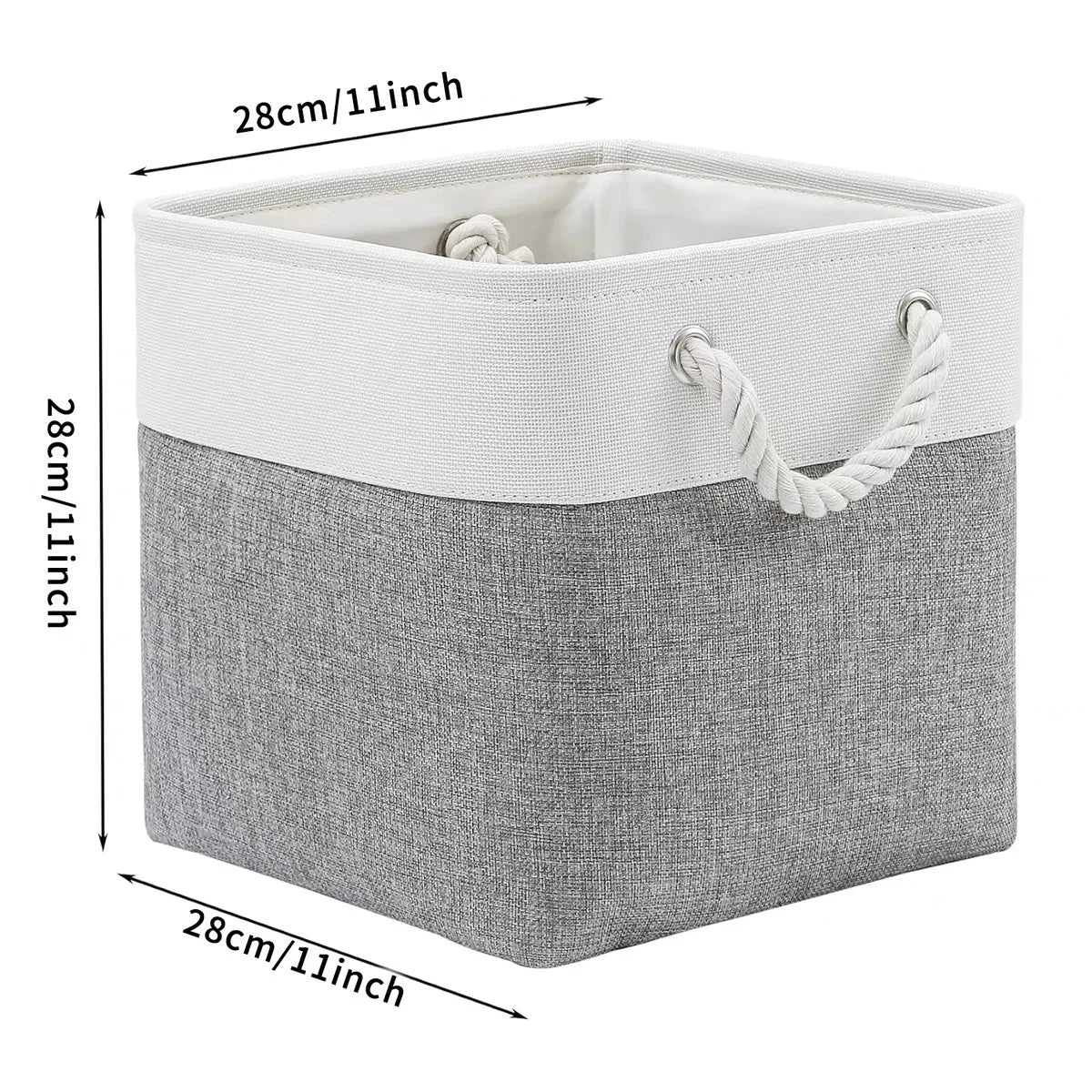 Household Goods Miscellaneous Sorting Basket Splicing Linen Fabric Storage Basket Miscellaneous Toy Storage Box