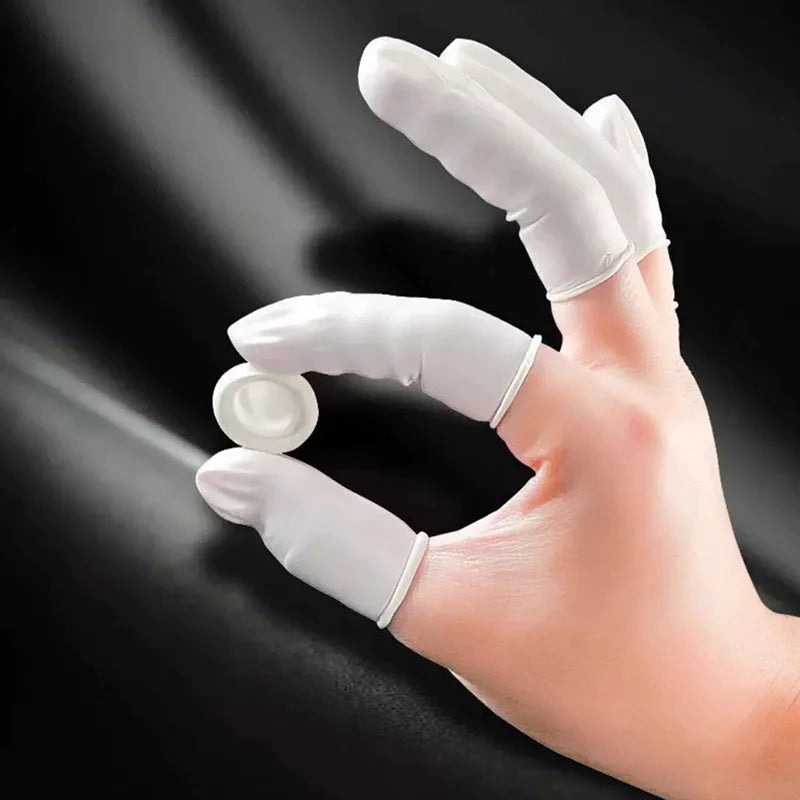 100/200PCS Disposable Finger Cots Dust-proof Anti Slip Multi-purpose Durable Finger Cots Fingertip Cleaning Tools